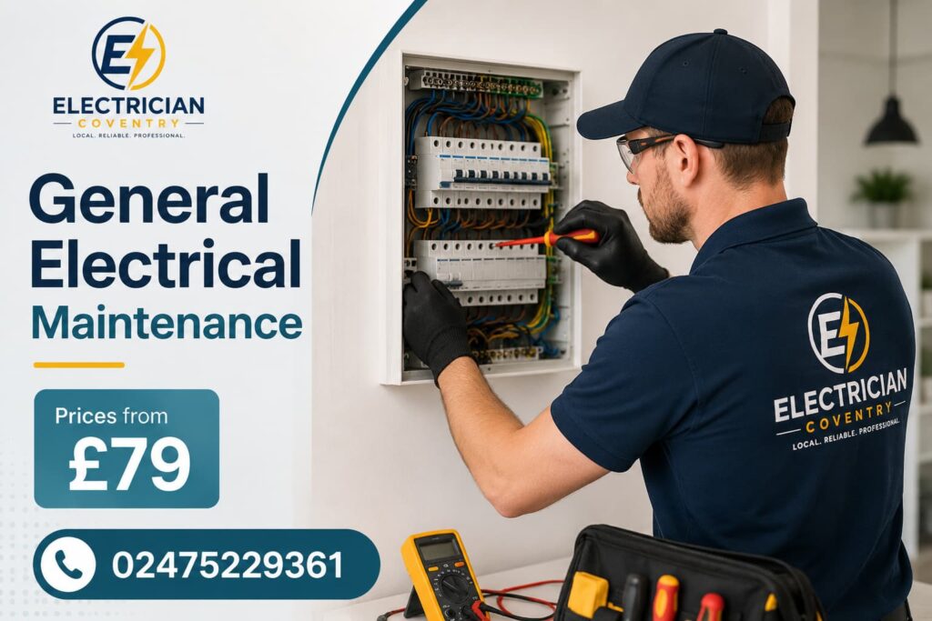 Professional electrician fixing an electrical panel indoors