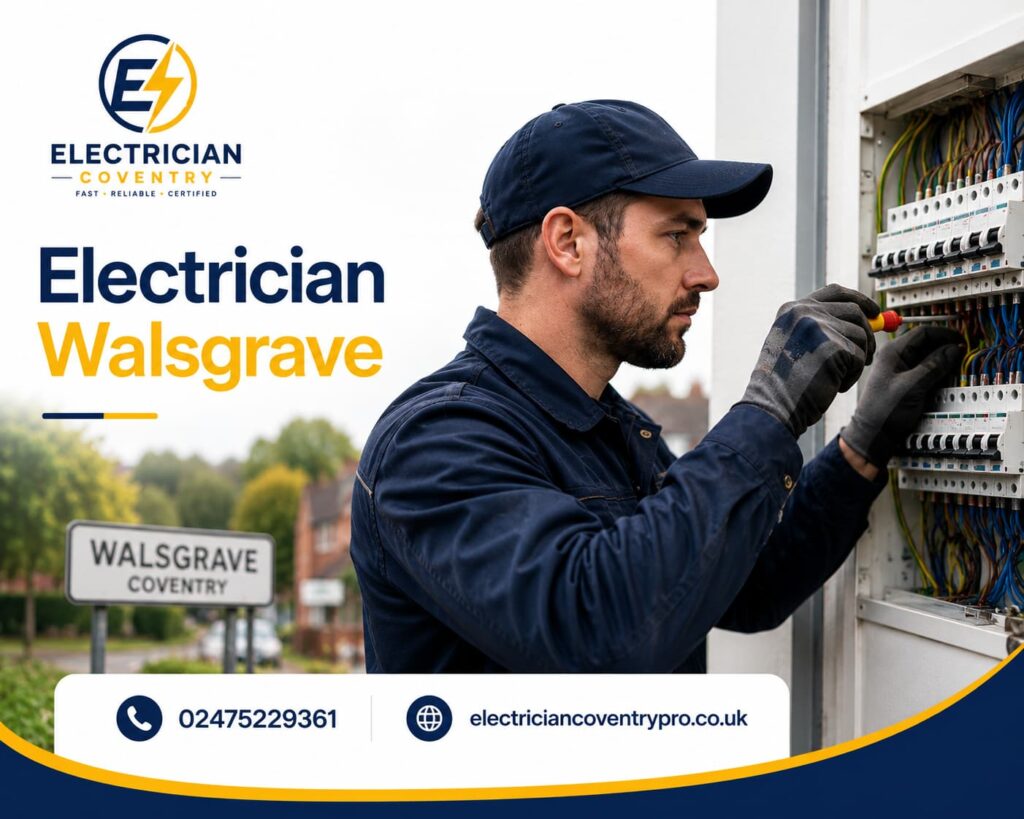 Electrician Walsgrave providing fast, reliable, and fully certified electrical services for homes and businesses at competitive prices.