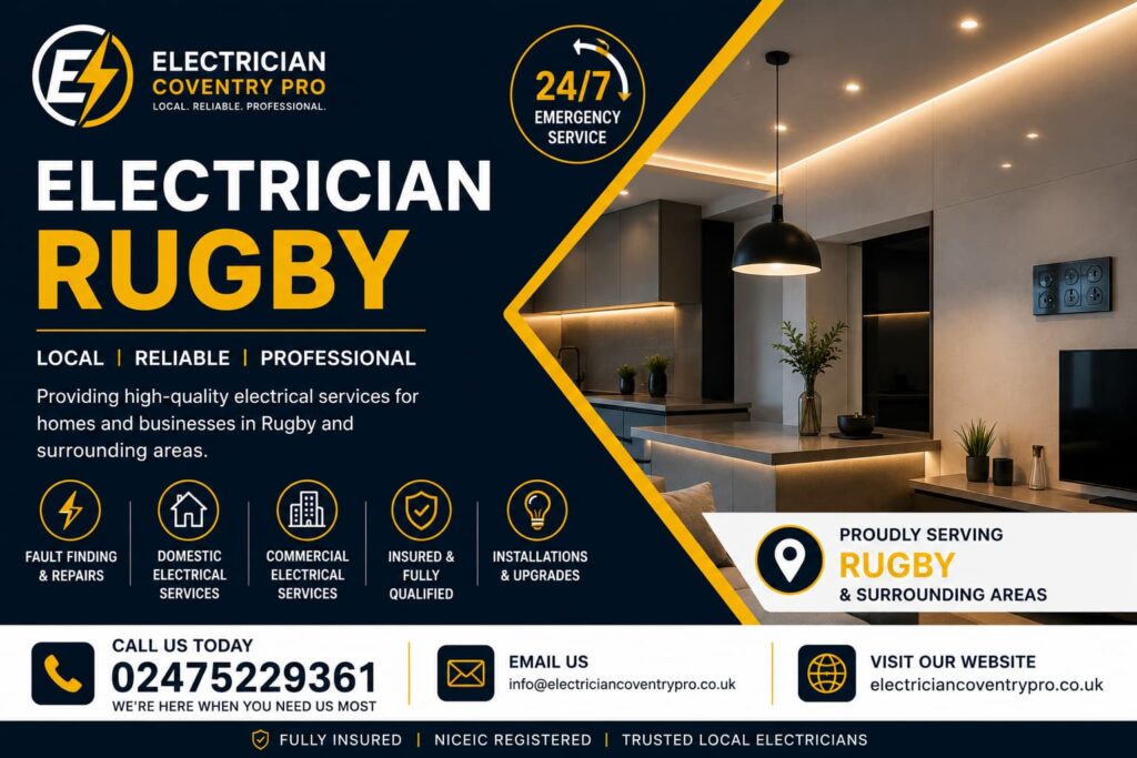 Modern electrical solutions designed for safety, efficiency, and reliability. Electrician Rugby delivers expert services for homes and businesses with quality workmanship you can depend on.